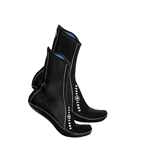 AQUALUNG - Elastic Ergo Sock High Top 3 mm, Color Negro, Talla EU 48-49