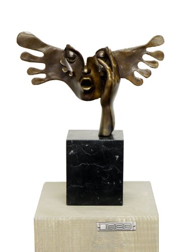 Arte moderno bronce máscara/Escultura – el terror – Homenaje a Salvador Dalí – firmado Estatua