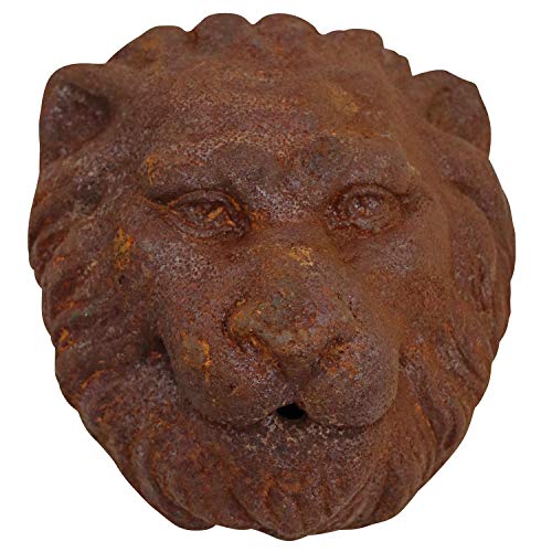 aubaho Cabeza de león decoración de Hierro Fuente de Pared Figura Escultura f