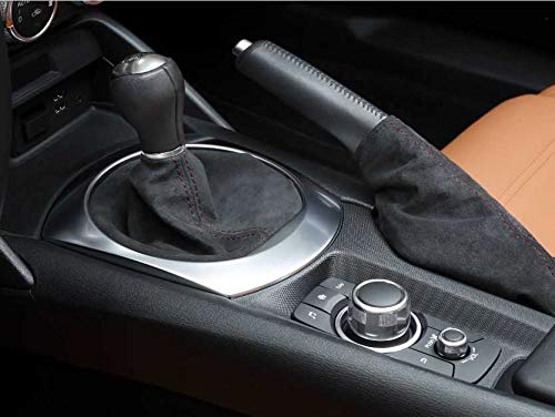auriculares cambio Fiat 124 Spider con cambio manual de Alcantara Negro y costuras rojas Original 71807610 auriculares cambio Fiat 124 Spider con cambio manual de Alcantara Negro y costuras rojas Original 71807610