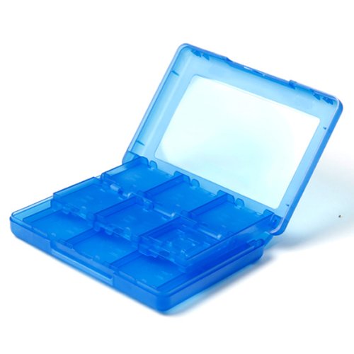 Azul Memoria 28en1 Juego Sostenedor Caja Tarjeta SD Para Nintendo 3DS XL DSI Lite