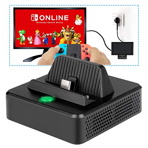 Base de Carga para Nintendo Switch- innoAura Base de Carga Portátil para Reemplazo con Estructura de Enfriamiento, Puerto de Carga USB C, USB 3.0 y Puerto HDMI para Nintendo Switch Base de Carga para Nintendo Switch- innoAura Base de Carga Portátil para Reemplazo con Estructura de Enfriamiento, Puerto de Carga USB C, USB 3.0 y Puerto HDMI para Nintendo Switch