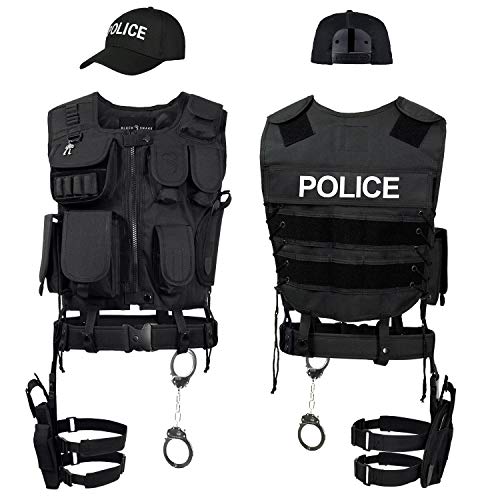 Black Snake® Disfraz de Agente Especial SWAT FBI Police Security Traje de Carnaval - XL/XXL - Police