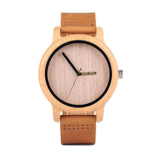 BOBO BIRD W-P09 Elegante reloj de hombre fabricado en madera y metal, color negro