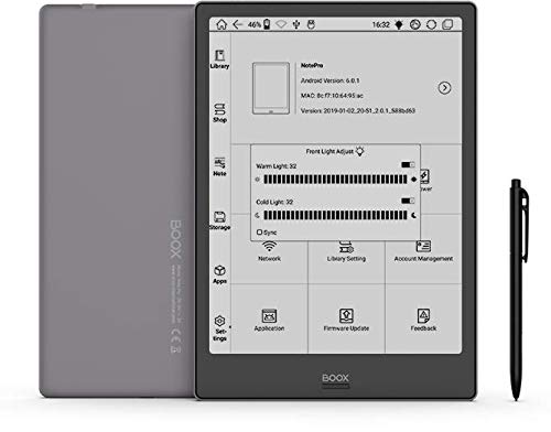 BOOX Note Pro 10.3" Lector e-Book, Luz Integrada, Android 6.0 4GB + 64GB, WiFi Gris