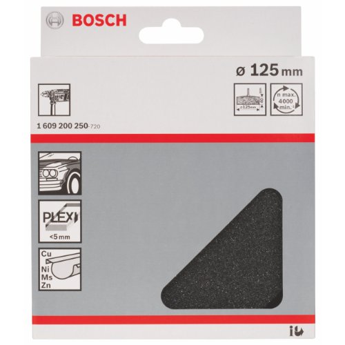 Bosch Professional 1 609 200 250 Bosch 250-Esponja de pulido-125 mm (Pack de 1)