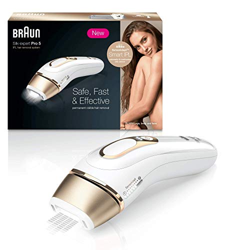 Braun Silk Expert Pro 5 PL5014 - Depiladora Luz Pulsada IPL, Depilación Permanente, Menos de 5 Min Ambas Piernas, Cara y Cuerpo, También para el Hombre