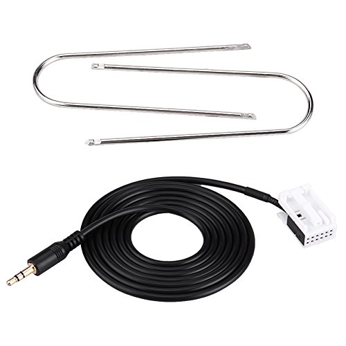 Cable AUX de audio para el automóvil, Cable auxiliar de audio para automóvil con herramientas de extracción de radio para 307 308 407 C2 C5 RD4