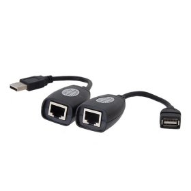 cablecc USB Teclado Ratón sobre RJ45 CAT5e CAT6 Cable de extensión Extensor Cable Adaptador