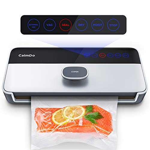 CalmDo Envasadora al Vacío Automático para Alimentos, CD-V001 6 en 1 Sellador al Vacío Profesional Seco y Húmedo 120W con Rollo Bolsas y Tubo para Uso Doméstico CalmDo Envasadora al Vacío Automático para Alimentos, CD-V001 6 en 1 Sellador al Vacío Profesional Seco y Húmedo 120W con Rollo Bolsas y Tubo para Uso Doméstico