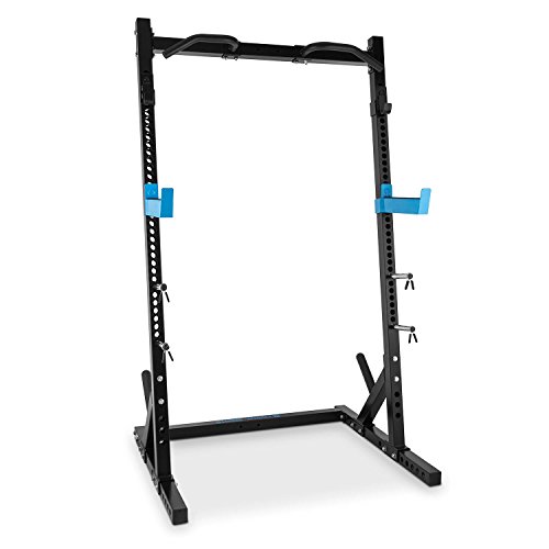 CapitalSports Racktor Semijaula Estación de Pesas Acero (2 Ganchos en J con Gran Capacidad de Carga y Brazos de Seguridad con 35 Alturas, Barra dominadas, 4 Soportes para Discos de hasta 31mm) CapitalSports Racktor Semijaula Estación de Pesas Acero (2 Ganchos en J con Gran Capacidad de Carga y Brazos de Seguridad con 35 Alturas, Barra dominadas, 4 Soportes para Discos de hasta 31mm)