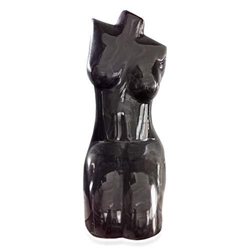 CBAM Escultura de mesa nudo de mujer de mármol negro idea regalo Black Italian Marble esculturas H.20 cm