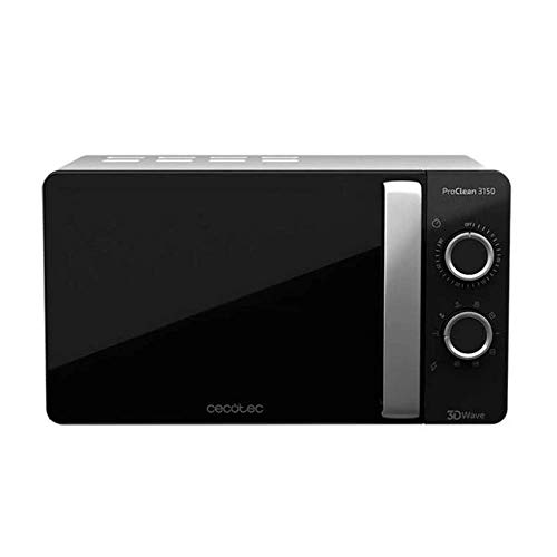 Cecotec Microondas plateado ProClean 3150. Con Grill y Revestimiento Ready2Clean para una mejor Limpieza, Tecnología 3DWave. Grill 800 W, 20 l. Diseño elegante con puerta FullCrystal, 6 niveles. Cecotec Microondas plateado ProClean 3150. Con Grill y Revestimiento Ready2Clean para una mejor Limpieza, Tecnología 3DWave. Grill 800 W, 20 l. Diseño elegante con puerta FullCrystal, 6 niveles.