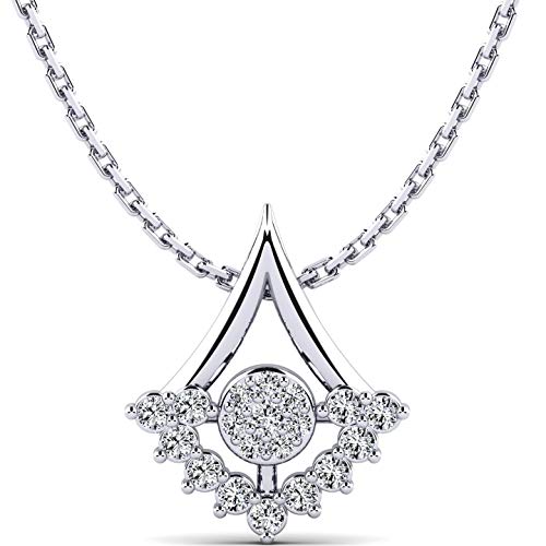Colgante excepcional de Plata 925 con 19 Piedras de circonita día de la Madre - Collar de Mujer - Colgante con Piedra de Swarovski + Collar de Plata de 45 cm + Estuche Colgante excepcional de Plata 925 con 19 Piedras de circonita día de la Madre - Collar de Mujer - Colgante con Piedra de Swarovski + Collar de Plata de 45 cm + Estuche