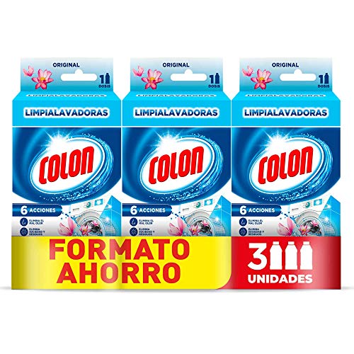 Colon Limpialavadoras - Limpiador lavadora y antiolor - megapack de 3 usos