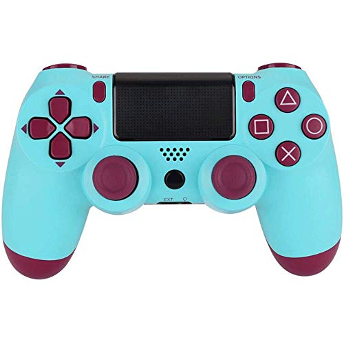 Controlador PS4 Controlador De Juegos PS4 / PC Vibrador Tira De Luz Controlador Inalámbrico Bluetooth (Azul bahía)