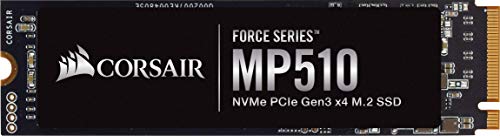 Corsair MP510 Force Series - SSD M.2 NVMe PCIe 3 x4 de Adecuada Velocidad de 960 GB (Velocidad de Lectura Secuencial de Hasta 3480 MB/s y de 3000 MB/s de Escritura Secuencial, Formato), Negro