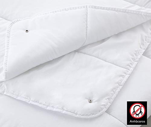 COTTON ART Edredon Nórdico Anti Acaros Fibra 4 Estaciones Duo (125 + 250 gr/m²) Cama de 90