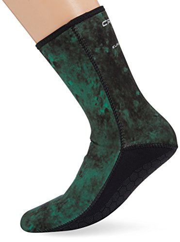 Cressi Scorfano Camouflage Socks 3mm Escarpines de Buceo, Camuflaje Verde, XL-44/46