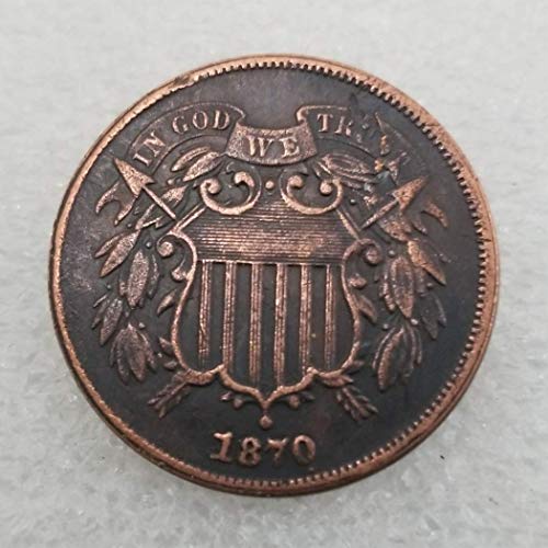 DDTing 1870 Old Great America Old Morgan Liberty monedas de 2 céntimos - US monedas conmemorativas de regalo herramienta de enseñanza para niños hechos a mano Monedas goodService