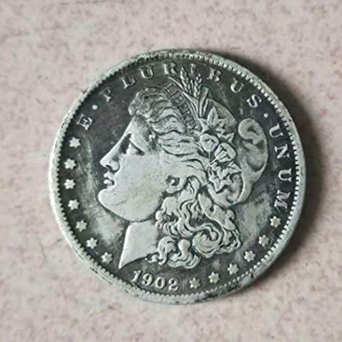 DDTing Best Morgan Silver Dollars-1902 Old Coin Collecting- Moneda Americana sin circulación, Plata Dólar USA Old Original Pre Morgan Dollar Buen Servicio