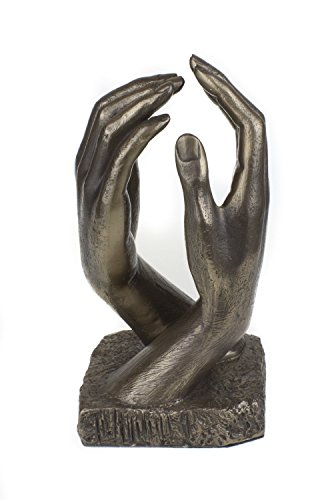 De estilo romántico con escultura de bronce fundido frío manos libres inspirado en la Catedral de gran escultor de Auguste, ideal para regalo de aniversario o boda regalo bronce