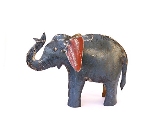 De Kulture funciona elefante Showpiece, Estatua, figura decorativa | figura de hierro reciclado | hecho a mano Curio | respetuoso con el medio ambiente Escultura | 10,6 * 3 * 7 LWH (pulgadas) De Kulture funciona elefante Showpiece, Estatua, figura decorativa | figura de hierro reciclado | hecho a mano Curio | respetuoso con el medio ambiente Escultura | 10,6 * 3 * 7 LWH (pulgadas)