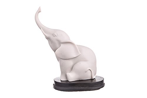 Decorativo Estatua de mármol Figura decorativa escultura elefante 4.3 "color blanco