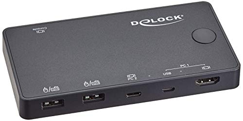 DeLOCK - Conmutador KVM HDMI/USB-CTM (4 K, 60 Hz, USB 2.0)