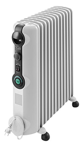 De'Longhi TRRS 1225C Radia S - Radiador, Termostato Ambiente Ajustable, Comfort-Temp, 12 Elementos, Ruedas, Blanco De'Longhi TRRS 1225C Radia S - Radiador, Termostato Ambiente Ajustable, Comfort-Temp, 12 Elementos, Ruedas, Blanco