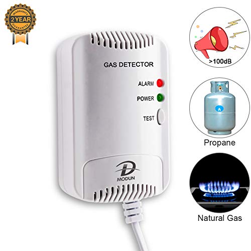 Detector de Gas, Sensor fugas de LPG/Gas Natural/gas de Carbón, Monitor de Metano Propano Butano, Advertencia de luz Estroboscópica, Alarma de gas enchufable adecuado para cocina, casa móvil, garaje Detector de Gas, Sensor fugas de LPG/Gas Natural/gas de Carbón, Monitor de Metano Propano Butano, Advertencia de luz Estroboscópica, Alarma de gas enchufable adecuado para cocina, casa móvil, garaje