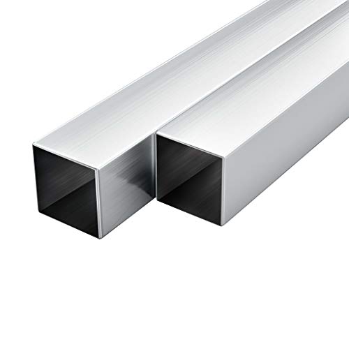Disfruta Tus Compras con Tubos de Aluminio Cuadrados 6 Unidades 2 m 30x30x2mm