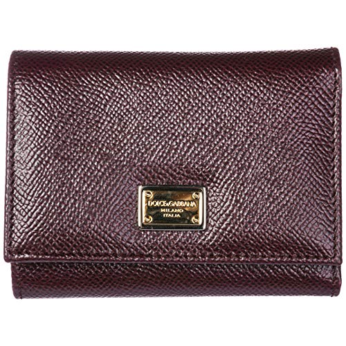 Dolce&Gabbana cartera billetera trifold de mujer en piel nuevo rojo
