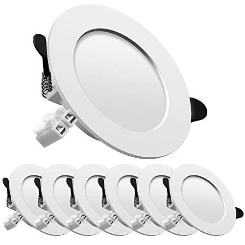 Downlight led empotrable redondo,Iluminacion 7W (700 lm),4500K (Luz Natural), Blanco,foco empotrable LED,Ojos de buey de led 6 pack Downlight led empotrable redondo,Iluminacion 7W (700 lm),4500K (Luz Natural), Blanco,foco empotrable LED,Ojos de buey de led 6 pack