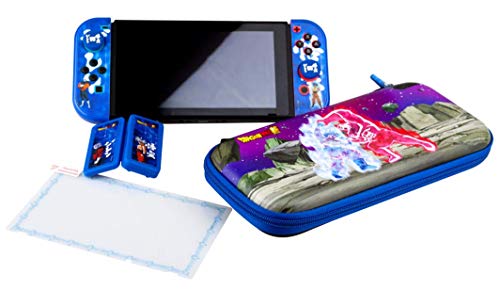 Dragon Ball - Kit/Pack accesorios Dragon Ball "Universe" ( Funda rígida, caja de juegos, grips exclusivos, carcasas rígidas para los Joy-con, protector cristal templado) [Nintendo Switch]
