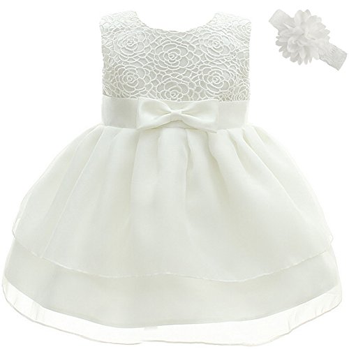 Dream Rover - Vestido de bautizo para niña o bebé, vestido para ocasiones especiales Blanco blanco