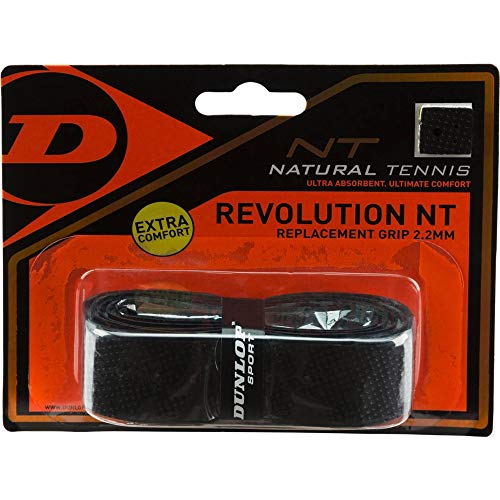Dunlop Revolution NT Replacement Grip Black 1er Bandas de Agarre básicas, Unisex Adulto, Negro, Talla única