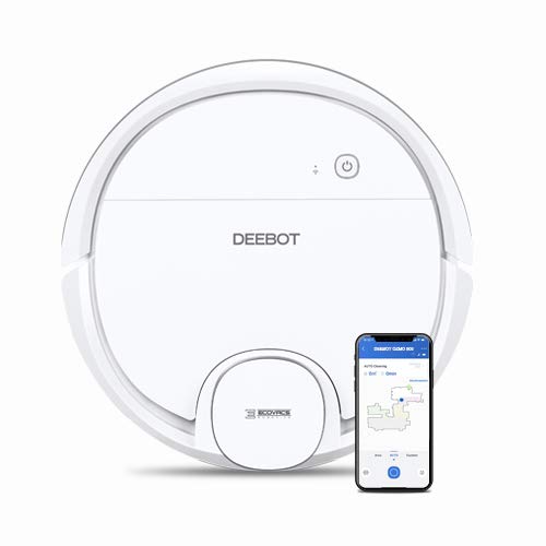 Ecovacs Deebot OZMO 900 - Robot Aspirador 4 en 1: barre, aspira, pasa mopa y friega, mapeo inteligente láser, compatible con Alexa, App, Wifi, reanuda limpieza tras recarga, reporte por voz, blanco