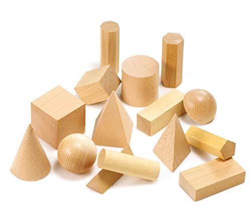 edx education 52177 Figuras geométricas de madera, 15 unidades