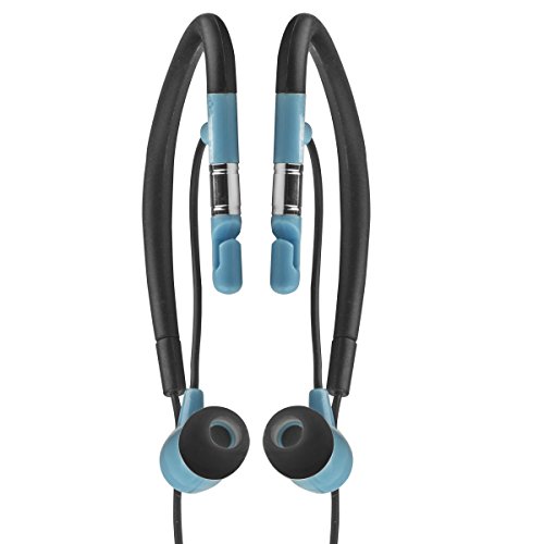 Elbe AU-009-DEP - Auriculares Deportivos intraauditivos Resistentes al Agua, Color Negro y Azul