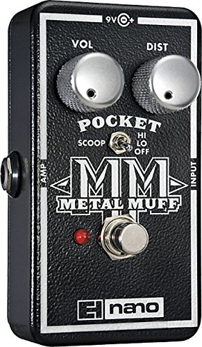 electro-harmonix Pocket Metal Muff - Pedal de distorsión para guitarra, color plateado