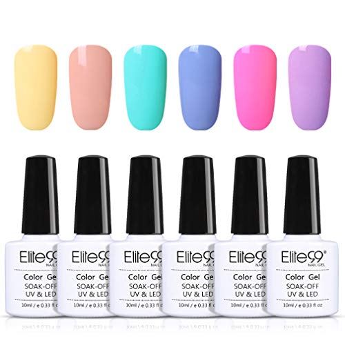 Elite99 Esmaltes Semipermanentes de Uñas en Gel UV LED, 6pcs Kit de Esmaltes de Uñas 10ml 011 Elite99 Esmaltes Semipermanentes de Uñas en Gel UV LED, 6pcs Kit de Esmaltes de Uñas 10ml 011