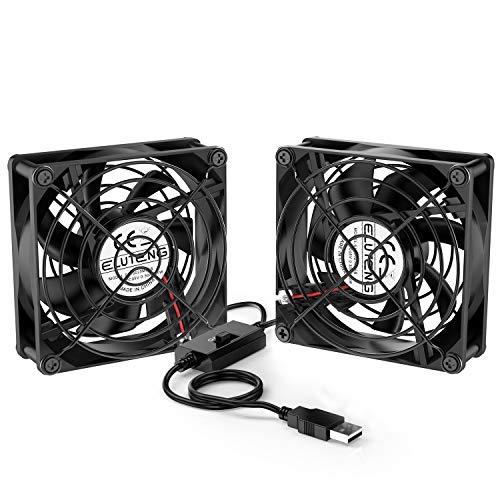 ELUTENG Ventilador USB 80mm Doble Fan 5V 0.24A Ventilador para PC 2 In 1 Cooler USB Fan 8cm Ventilador Portatil para Laptop/Receptor/Armario AV/Proyector ELUTENG Ventilador USB 80mm Doble Fan 5V 0.24A Ventilador para PC 2 In 1 Cooler USB Fan 8cm Ventilador Portatil para Laptop/Receptor/Armario AV/Proyector