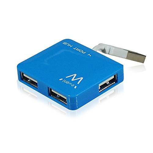 Eminent EW1126 - Mini hub de Red USB 2.0 con 4 Puertos, Color Azul