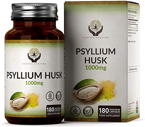 EN Cascara de Psyllium 1000mg | 180 Capsulas Veganas | Fibra Natural de Plantago Ovata del Psilium Husk en Polvo | Perfecto para la Harina de Keto | Sin OGM y Sin Gluten o Lácteos EN Cascara de Psyllium 1000mg | 180 Capsulas Veganas | Fibra Natural de Plantago Ovata del Psilium Husk en Polvo | Perfecto para la Harina de Keto | Sin OGM y Sin Gluten o Lácteos