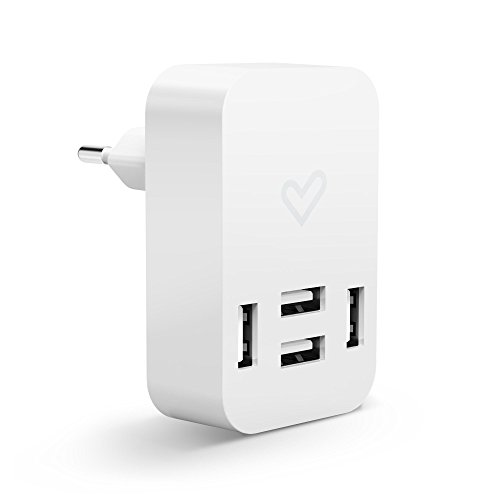 Energy Sistem Home Charger 4,0 A Quad USB (4000mAh, Universal 100%, Cuatro Salidas USB para Cargar hasta 4 Dispositivos al Mismo Tiempo, Compatible con Smartphones o Tablets Android e iOS) Energy Sistem Home Charger 4,0 A Quad USB (4000mAh, Universal 100%, Cuatro Salidas USB para Cargar hasta 4 Dispositivos al Mismo Tiempo, Compatible con Smartphones o Tablets Android e iOS)