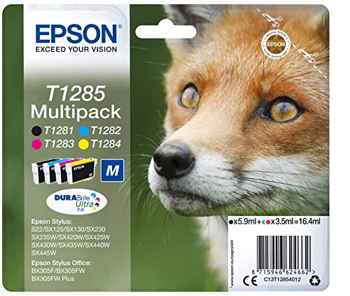 Epson C13T12854022 - Cartucho de tinta, multi-pack (negro, amarillo, magenta, cian)
