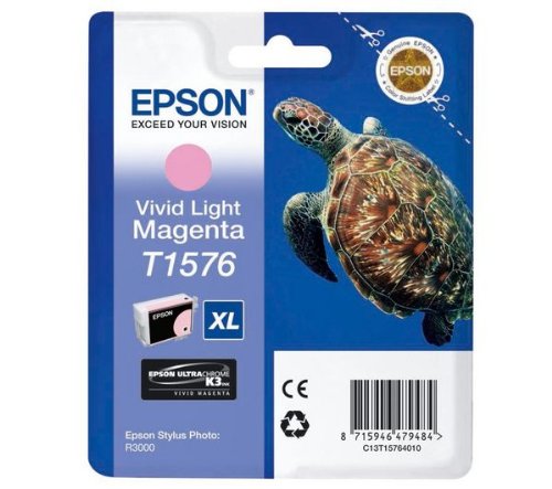 Epson C13T15764010 - T1576 - Vivid Light Magenta - Original - blíster - cartucho de tinta - for Stylus Photo R3000