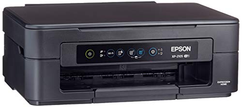 Epson Expression Home XP-2105 - Impresora multifunción 3 en 1 (escáner, fotocopiadora, WiFi, Cartuchos Individuales, 4 Colores, DIN A4) Compatible con Amazon Dash Replishment, Color Negro