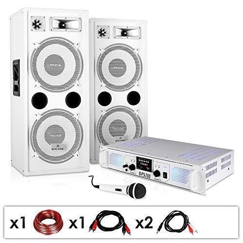 Equipo PA DJ-22 – Altavoces, ampli, Micro, 1000W